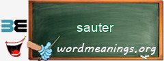 WordMeaning blackboard for sauter